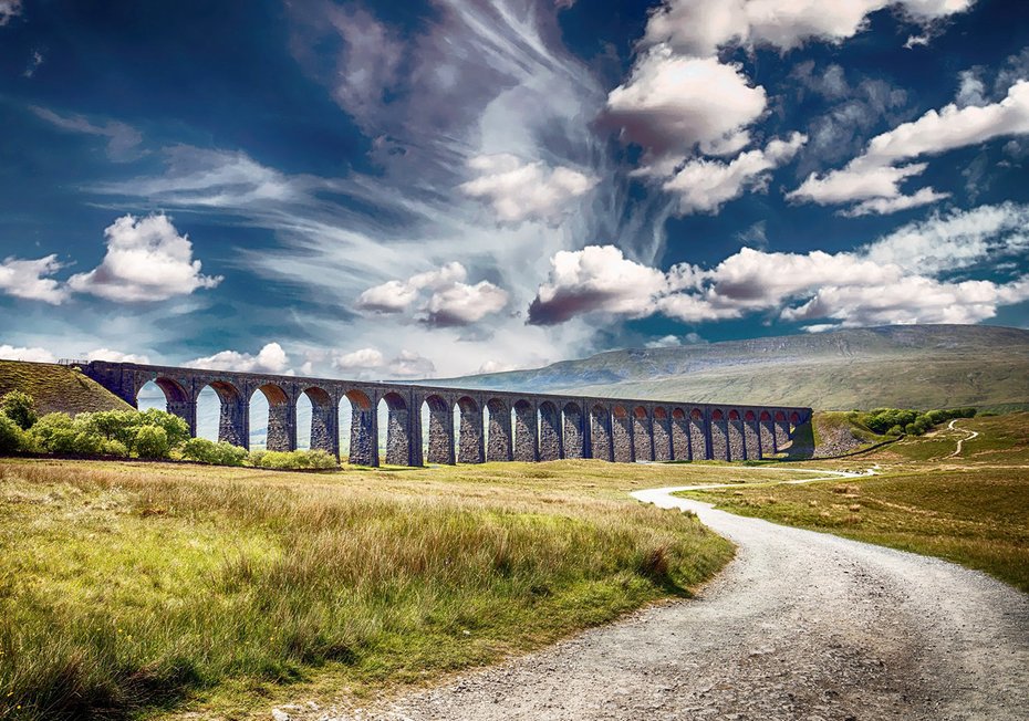 Fototapeta - most, krajobraz, niebo