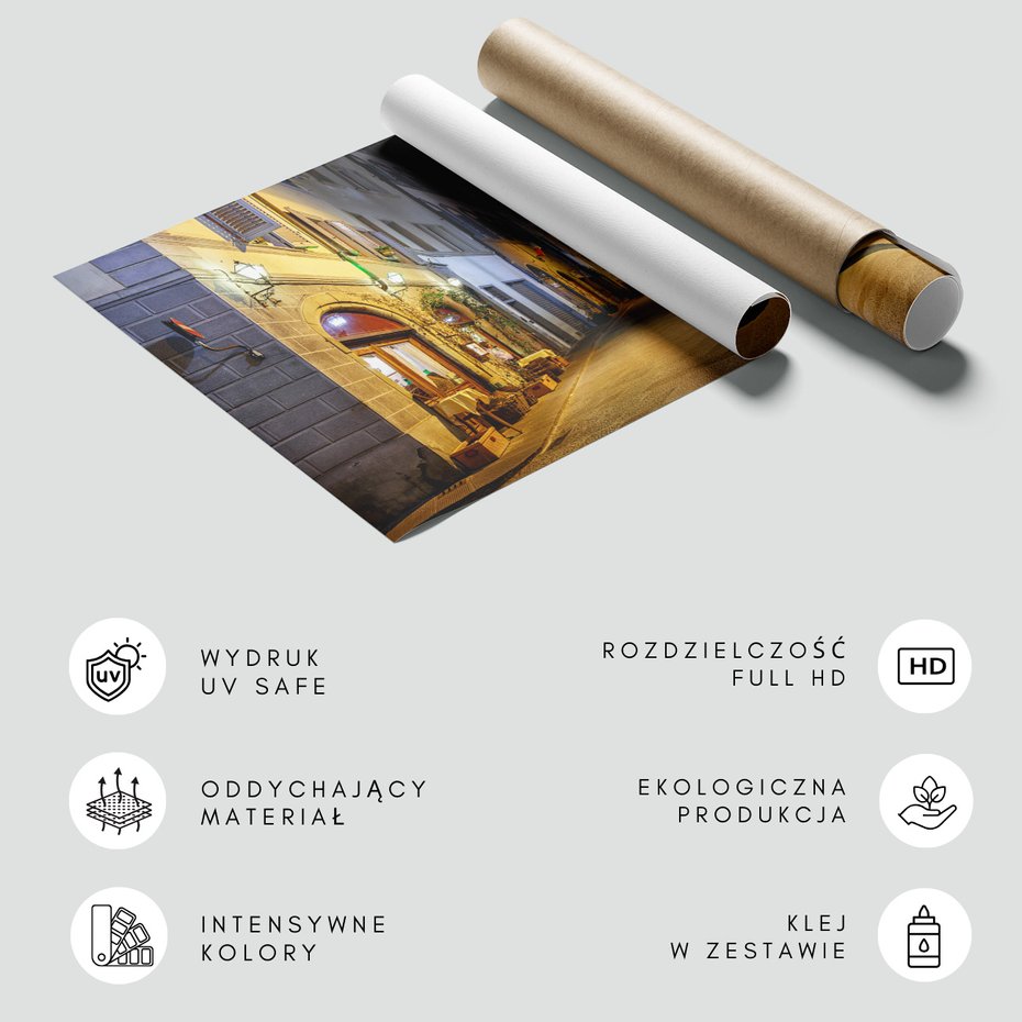 Fototapeta - ulica, noc, miasto