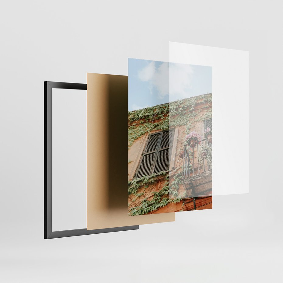 Zestaw obrazy w ramie, plakaty - architektura, budynki, kamień - rama czarna