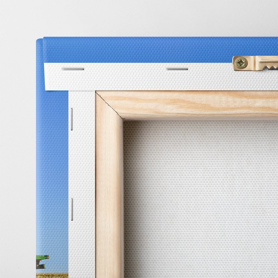 Obraz na płótnie - traktor, pole, niebo