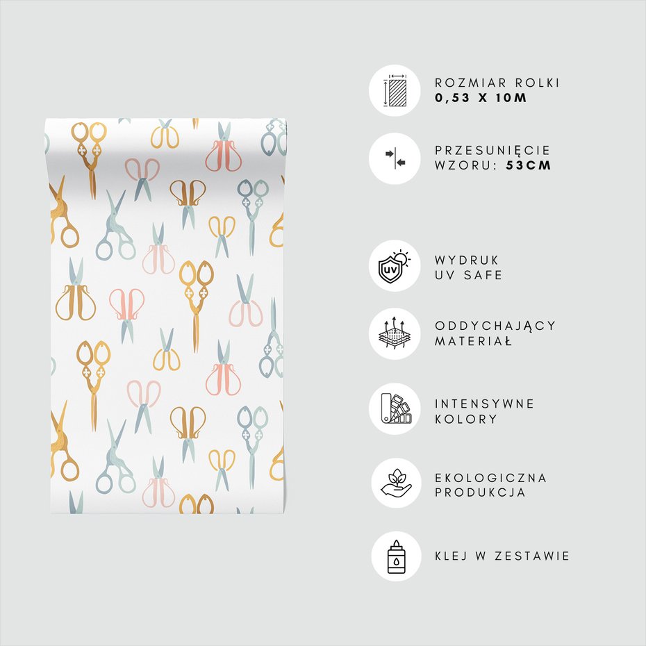 Tapeta - nożyczki, tło, retro