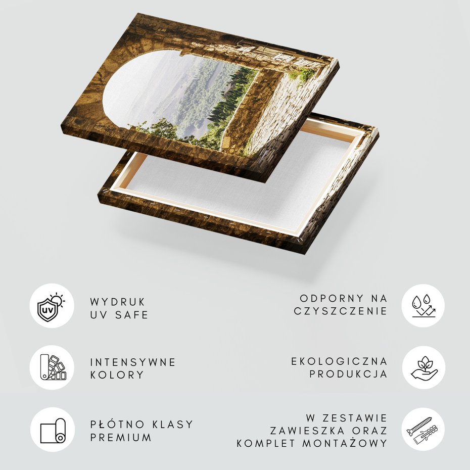 Obraz na płótnie - Toskania, krajobraz, kamień