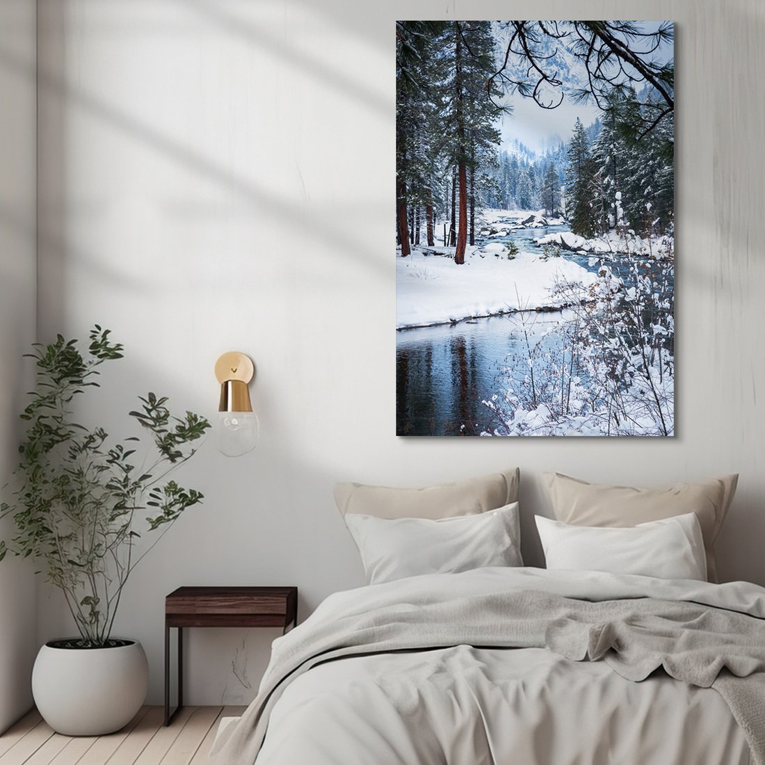 Obraz na płótnie - zima, śnieg, las