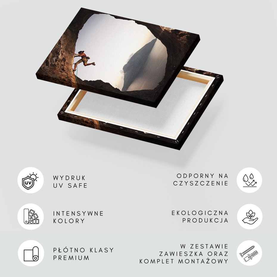 Obraz na płótnie - wspinaczka, skała, sport