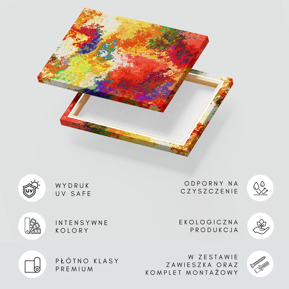 Obraz na płótnie - abstrakt, kolory, wzór