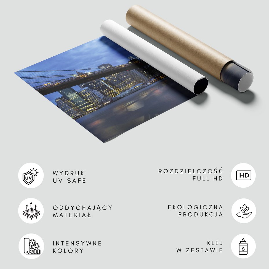 Fototapeta - Brooklyn Bridge, Nowy Jork, miasto