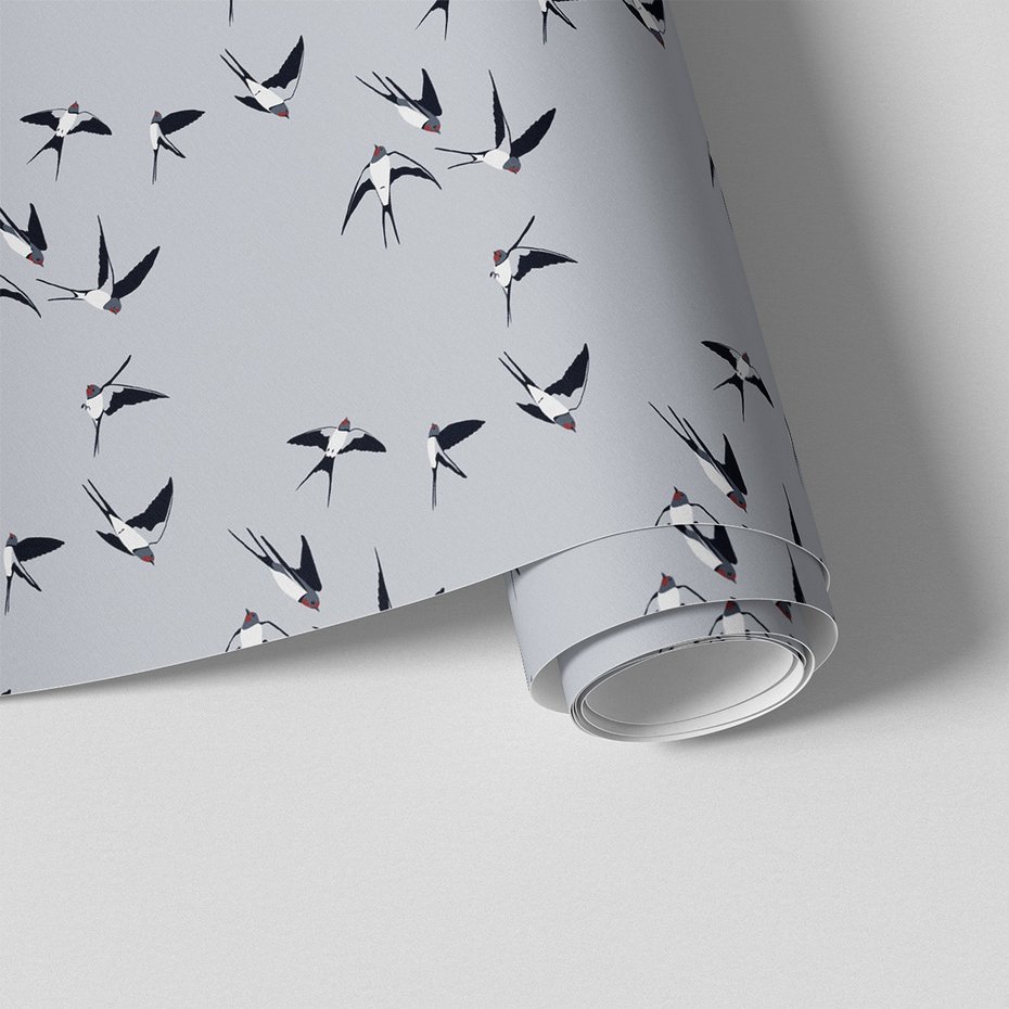 Tapeta - jaskółki, ptaki, niebo