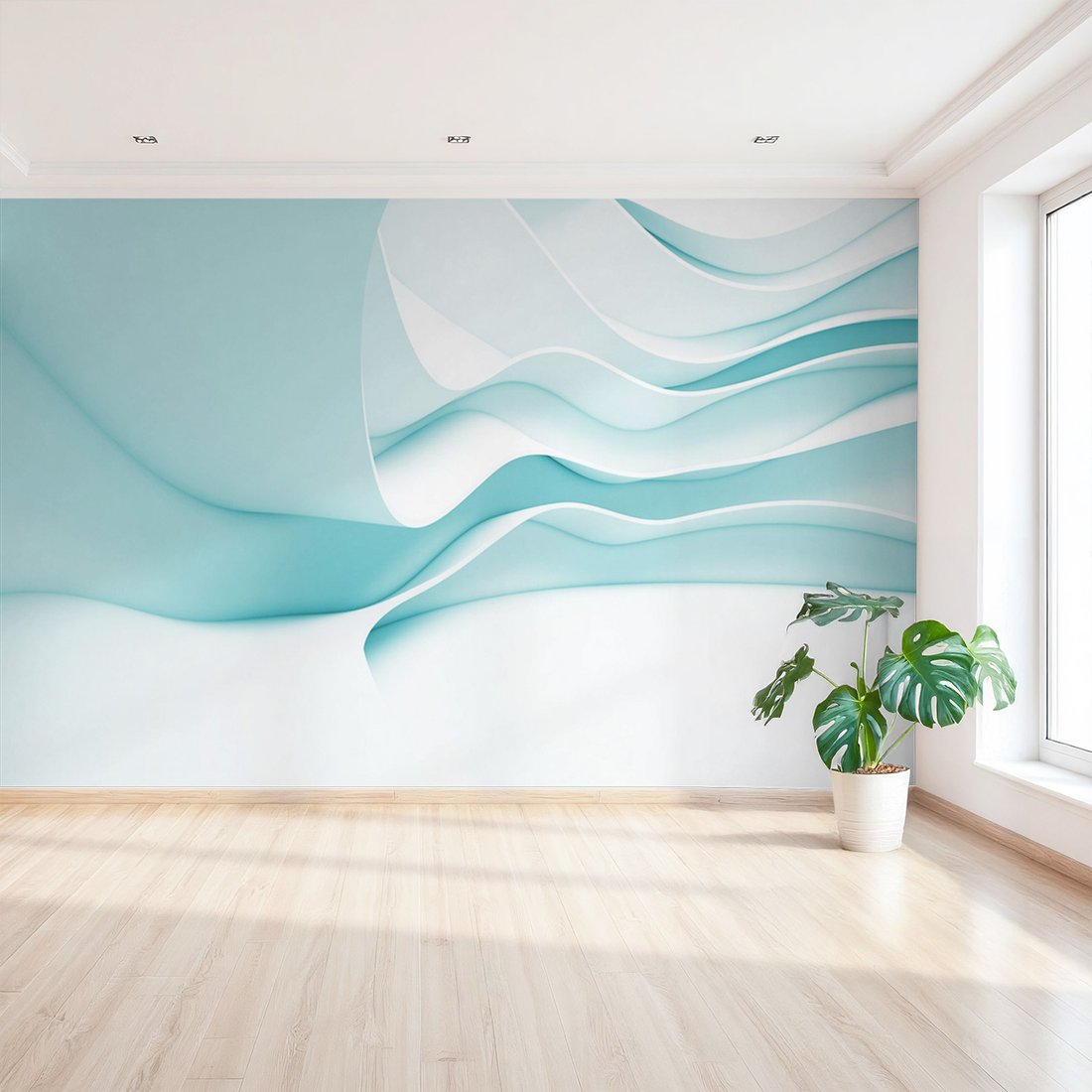 Fototapeta - abstrakcja, fale, jasne