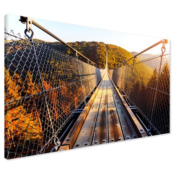 Obraz na płótnie - most wiszący, krajobraz, natura