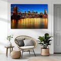 Obraz na płótnie - most, miasto, noc