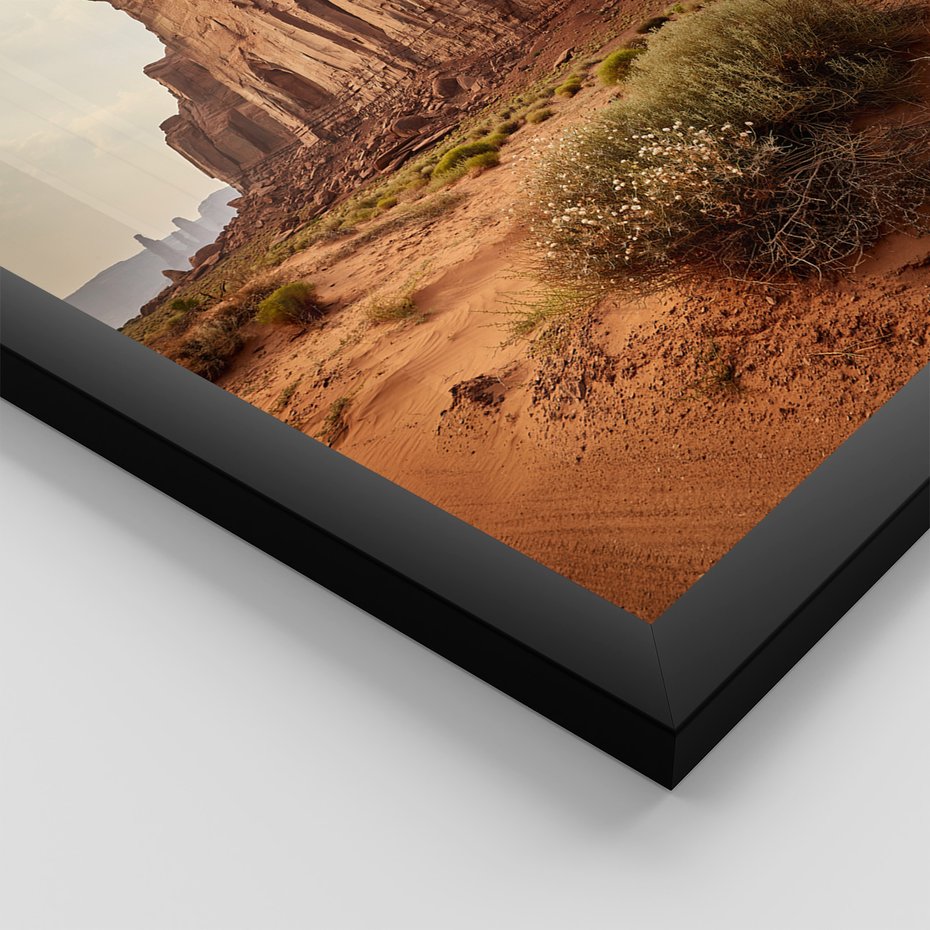 Zestaw obrazy w ramie, plakaty - skały, pustynia, erozja - rama czarna