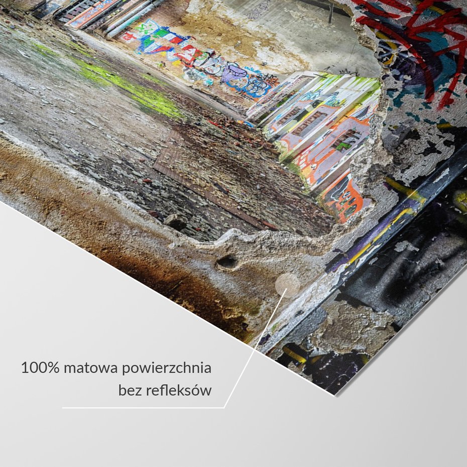 Fototapeta - graffiti, abstrakcja, ruina