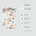 Tapeta - dziecięca, lisy, drzewa, kwiaty