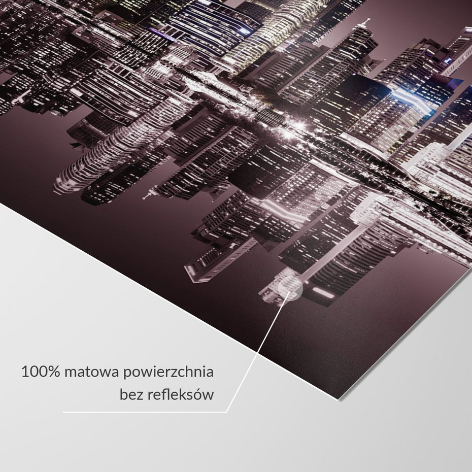 Fototapeta - miasto, noc, odbicie