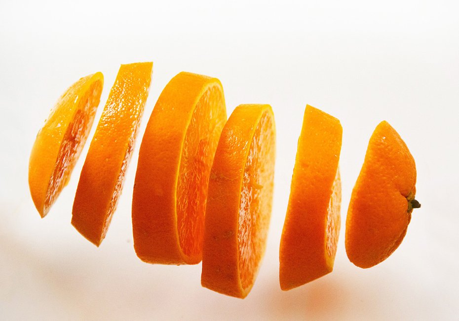 Fototapeta - pomarańcza, plasterki, owoce