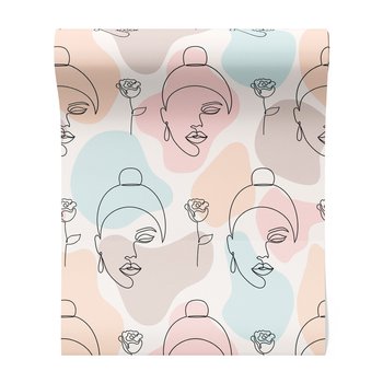 Tapeta - kobieta, twarz, róża