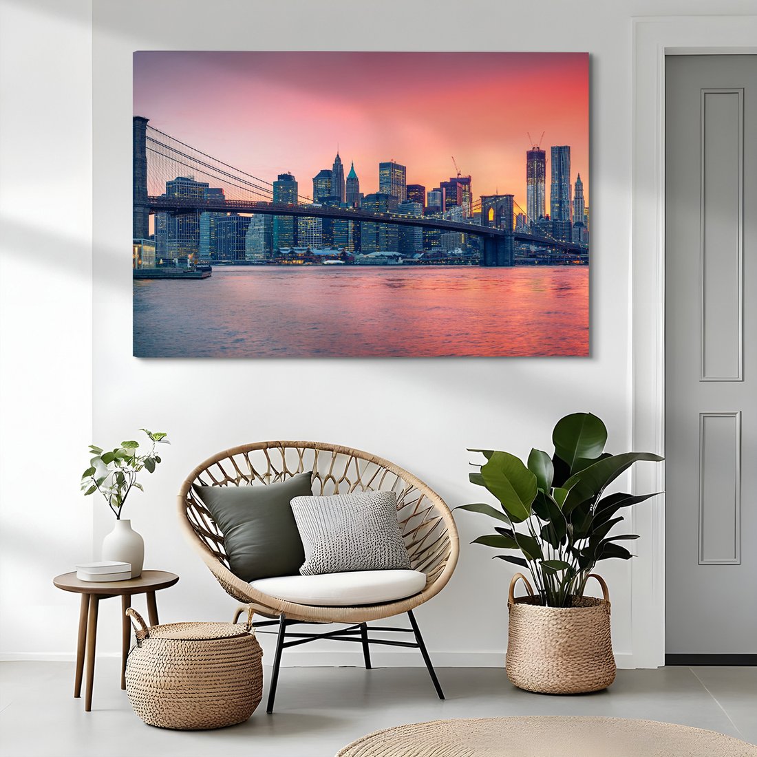 Obraz na płótnie - miasto, most, woda