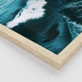 Zestaw obrazy w ramie, plakaty - woda, fale, morze - rama drewno