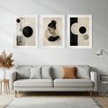 Zestaw obrazy w ramie, plakaty - abstrakcja,portret,geometria - rama biała