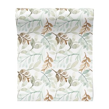 Tapeta - liście, gałązki, akwarela