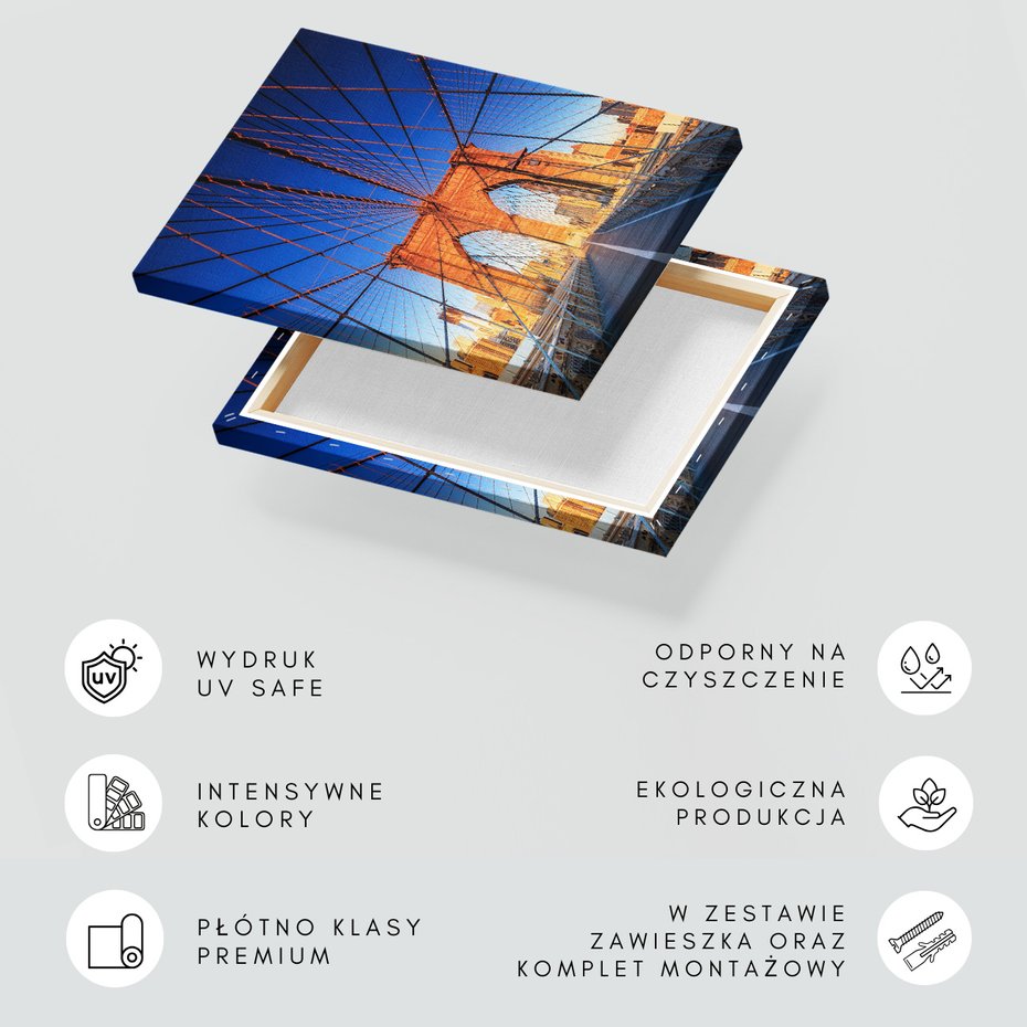 Obraz na płótnie - most, miasto, niebo