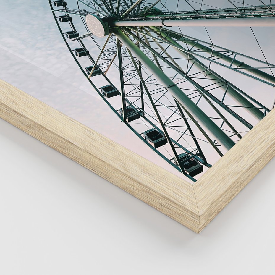 Zestaw obrazy w ramie, plakaty - atrakcje, piasek, morze - rama drewno