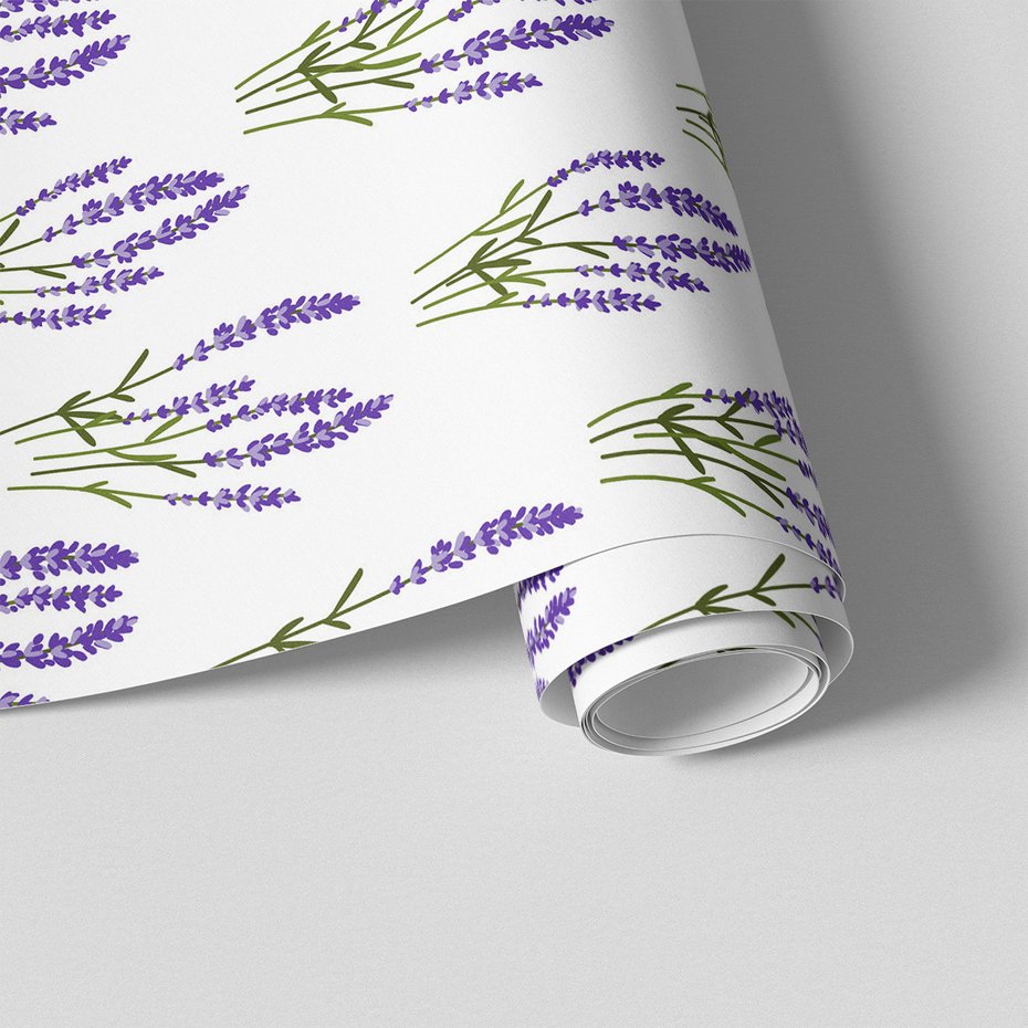 Tapeta - kwiaty, lawenda, wzór