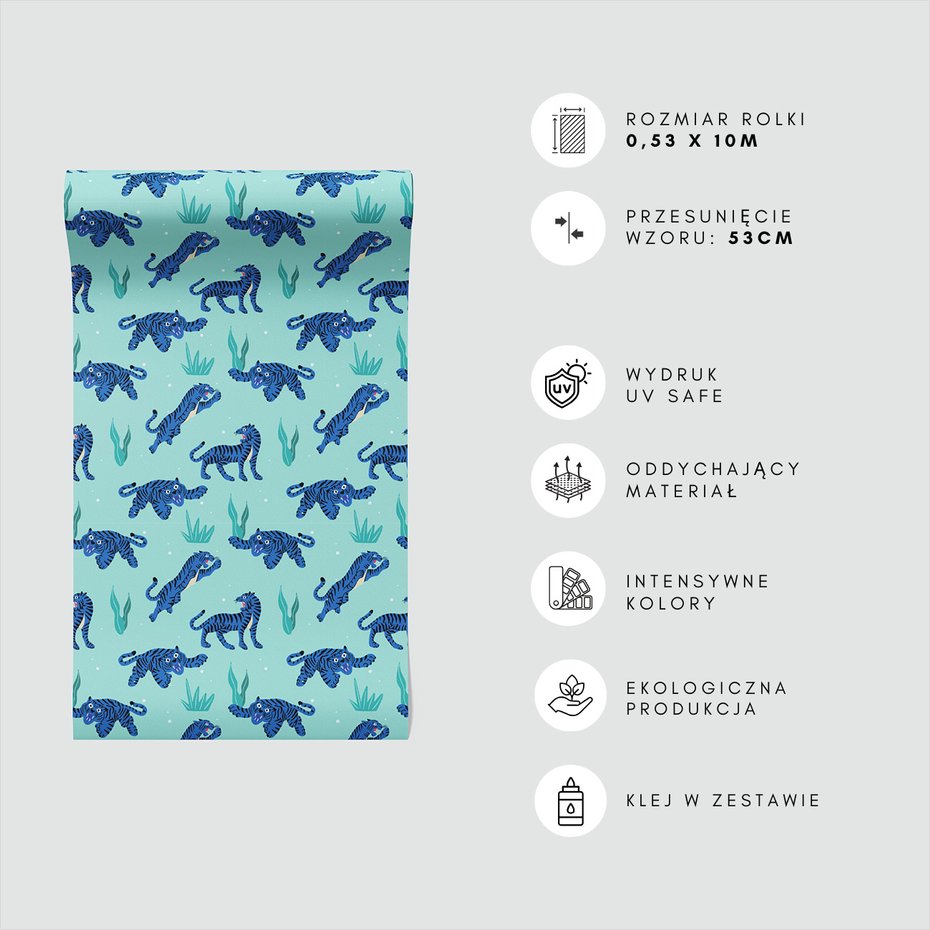 Tapeta - tygrysy, liście, roślinność