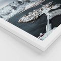 Zestaw obrazy w ramie, plakaty - góry, śnieg, woda - rama biała