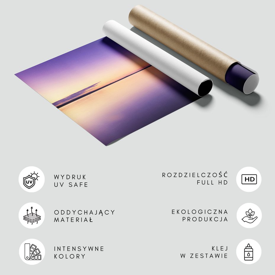 Fototapeta - zachód słońca, woda, drzewo