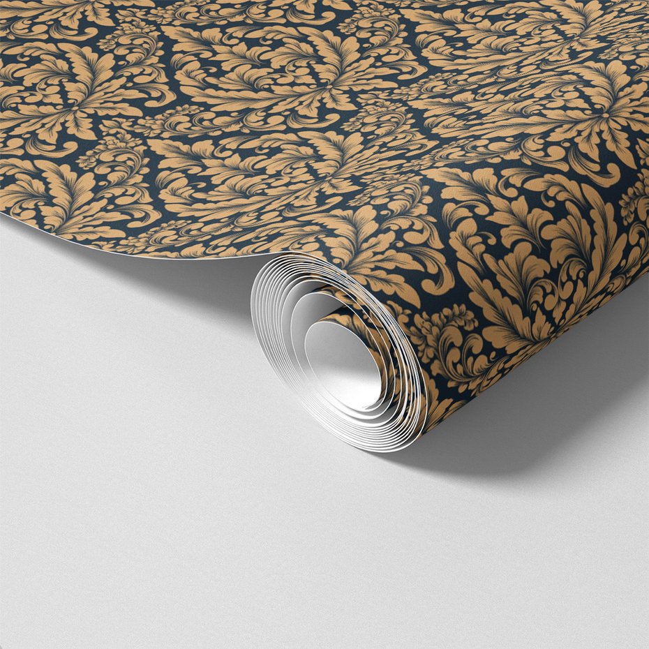 Tapeta - ornament, liście, dekoracja