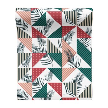 Tapeta - liście, trójkąty, geometria