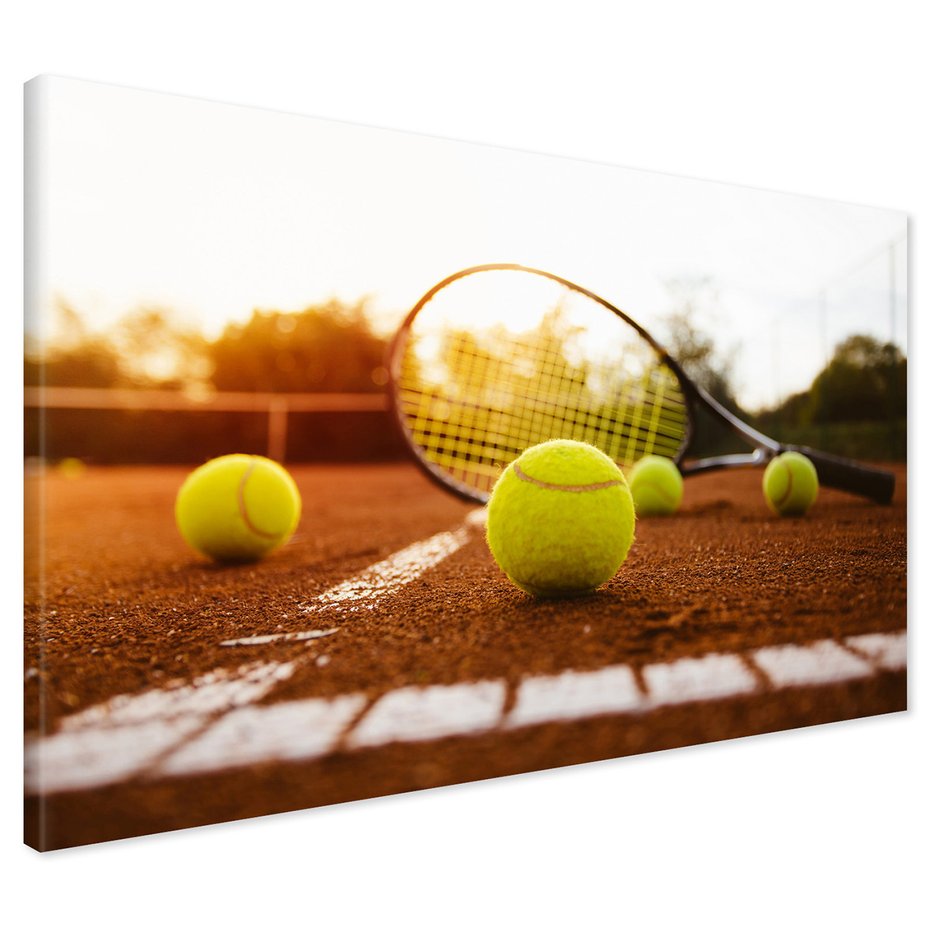 Obraz na płótnie - tenis, piłka, kort