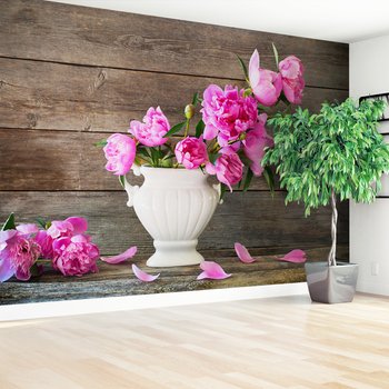 Fototapeta - kwiaty, piwonie, wazon