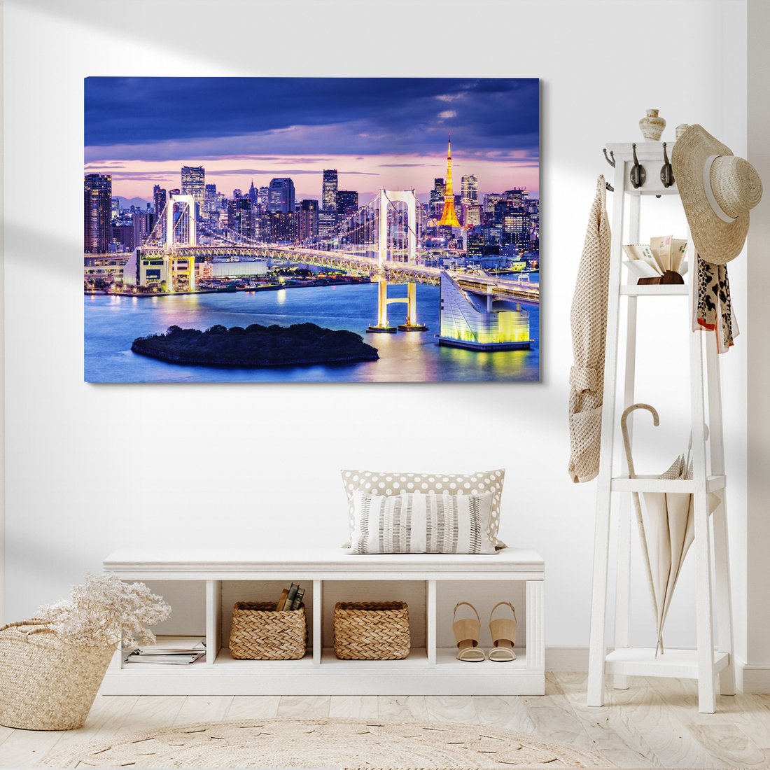 Obraz na płótnie - miasto, most, panorama