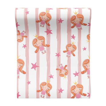 Tapeta - dziecięca, księżniczka, gwiazdy,