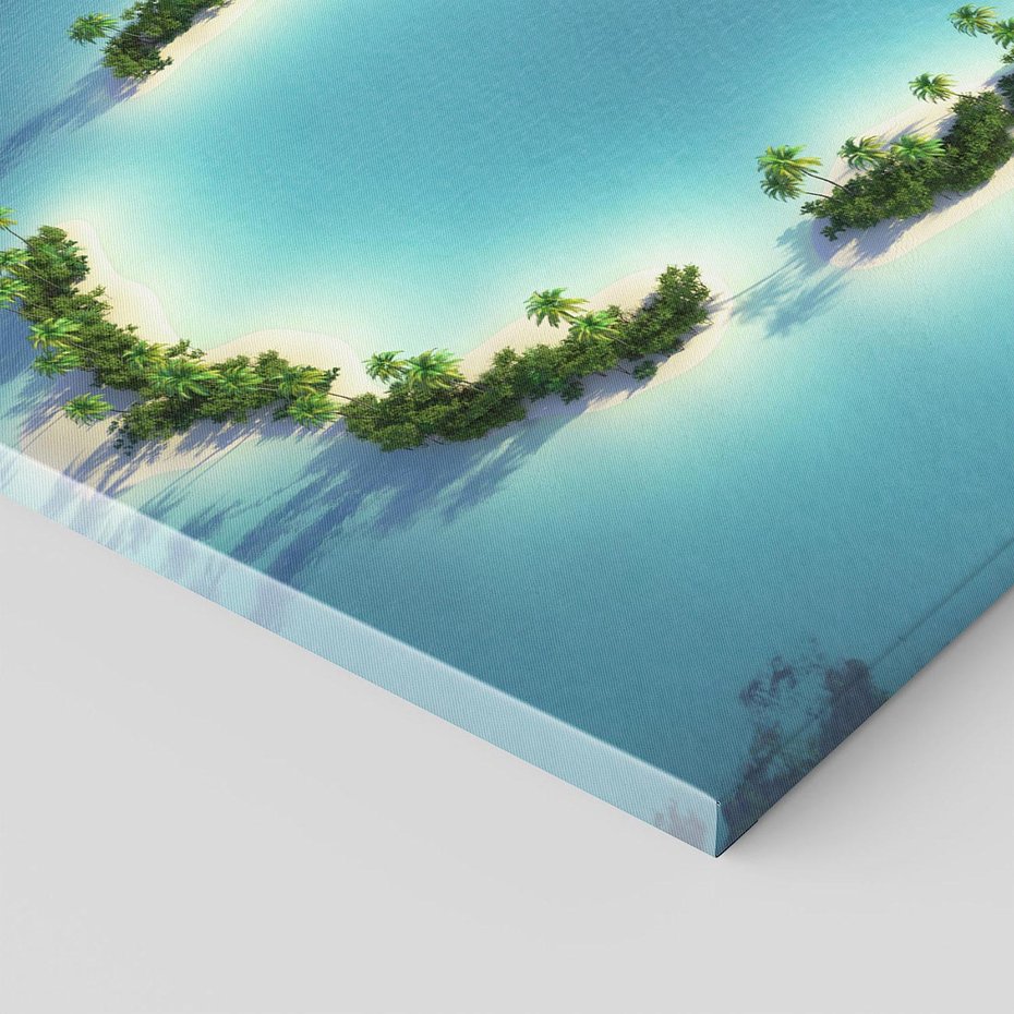 Obraz na płótnie - wyspa, serce, morze