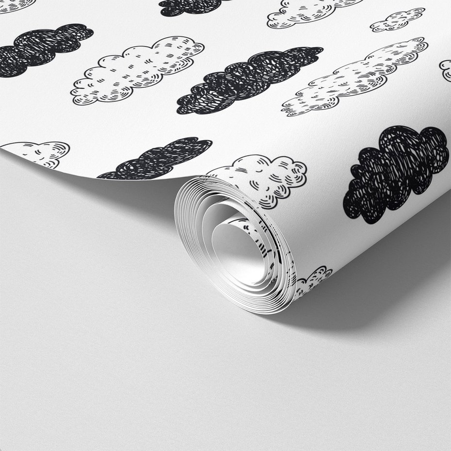 Tapeta - dziecięca, chmury, niebo,