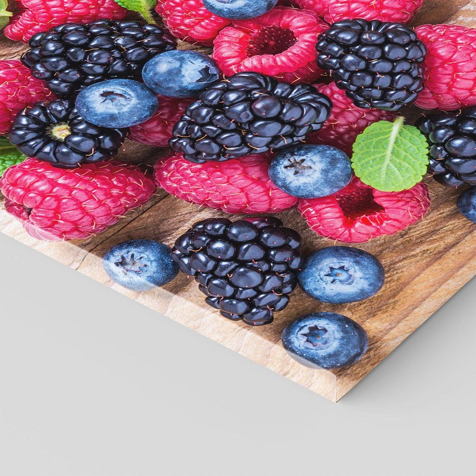 Obraz na płótnie - owoce, jagody, maliny