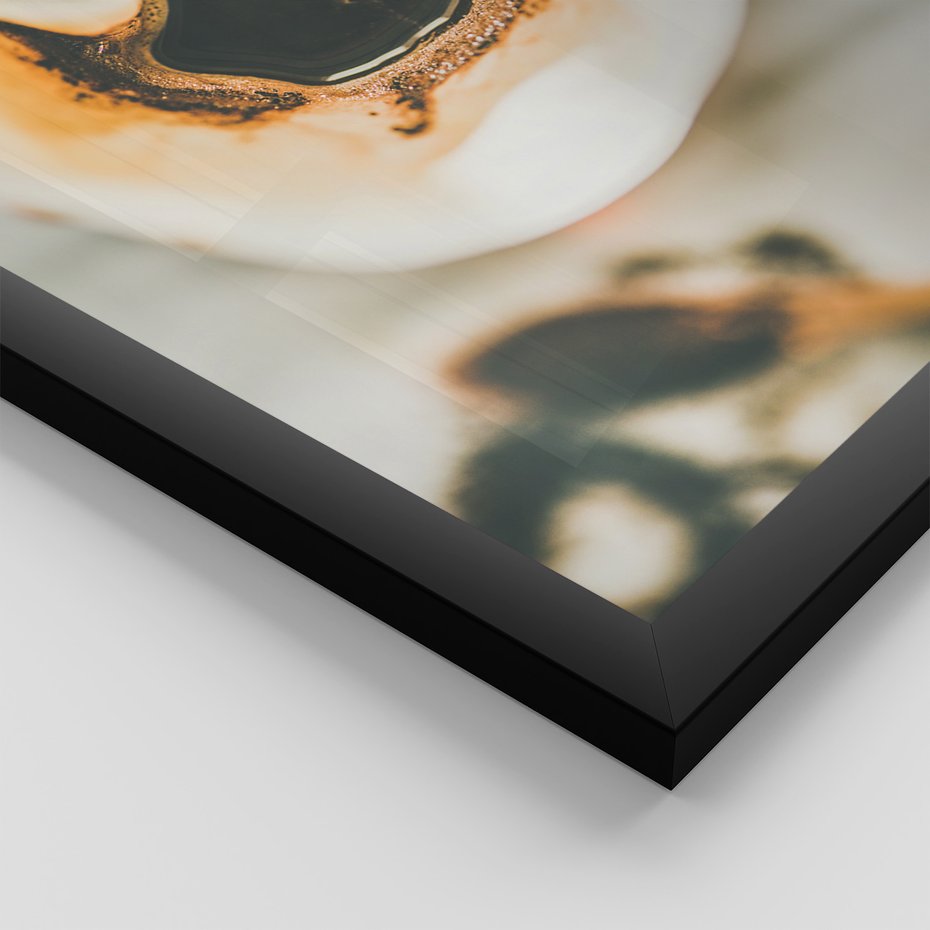 Zestaw obrazy w ramie, plakaty - kawa, napój, filiżanka - rama czarna