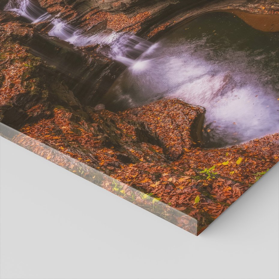 Obraz na płótnie - wodospad, jesień, natura