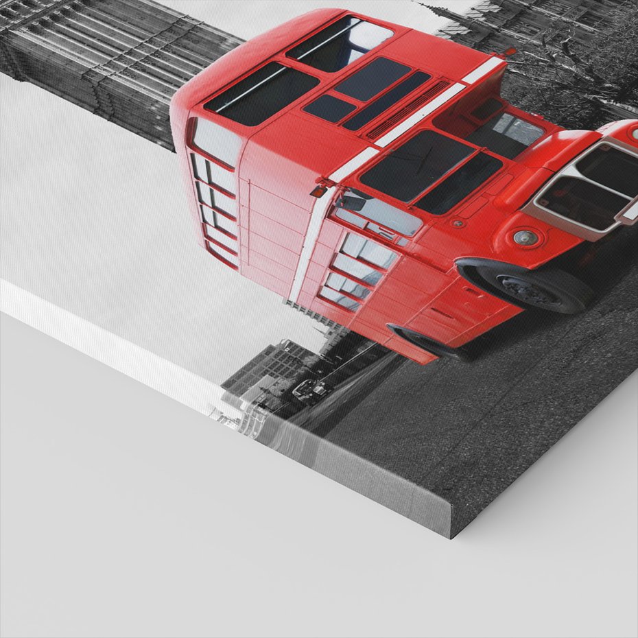 Obraz na płótnie - autobus, Big Ben, Londyn