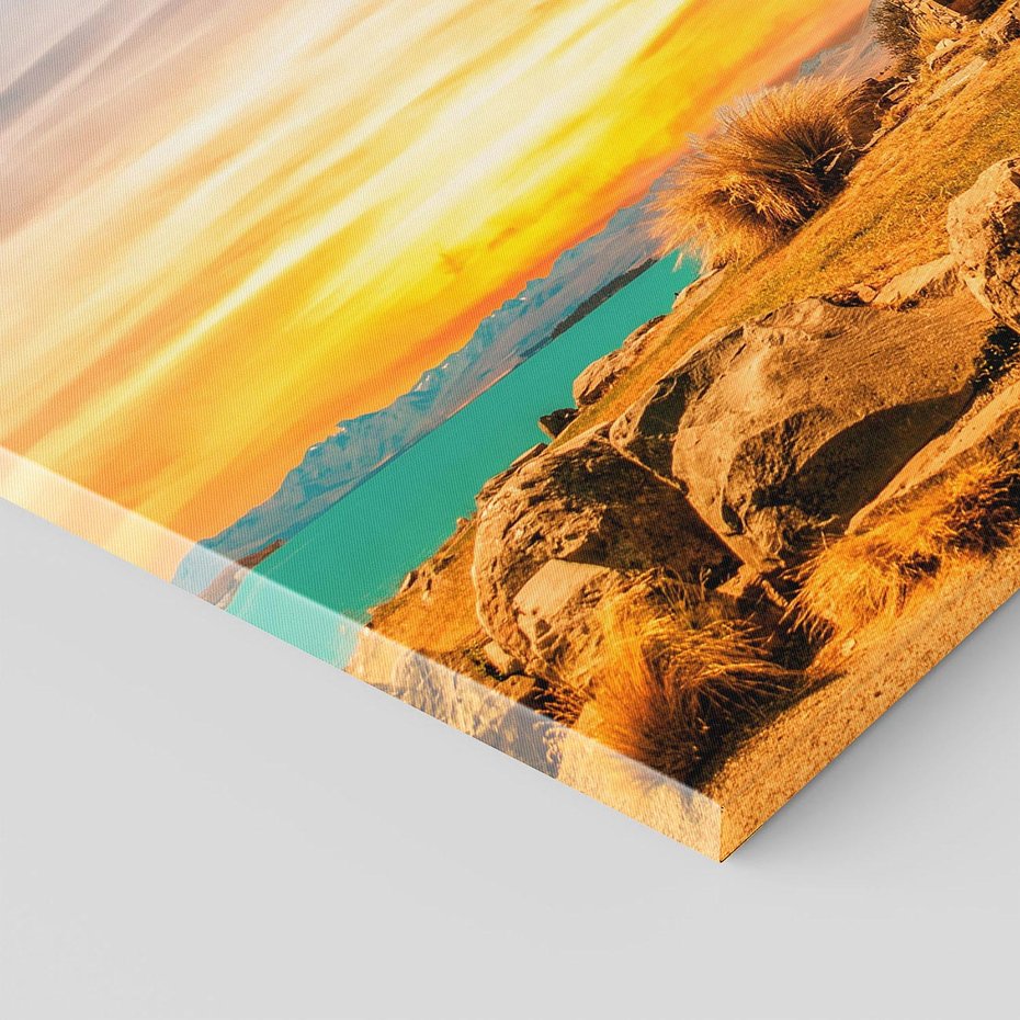 Obraz na płótnie - kościół, jezioro, krajobraz