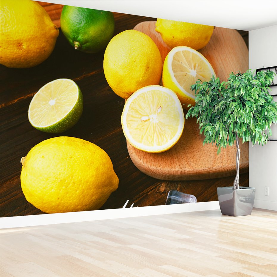 Fototapeta - cytryny, limonki, owoce