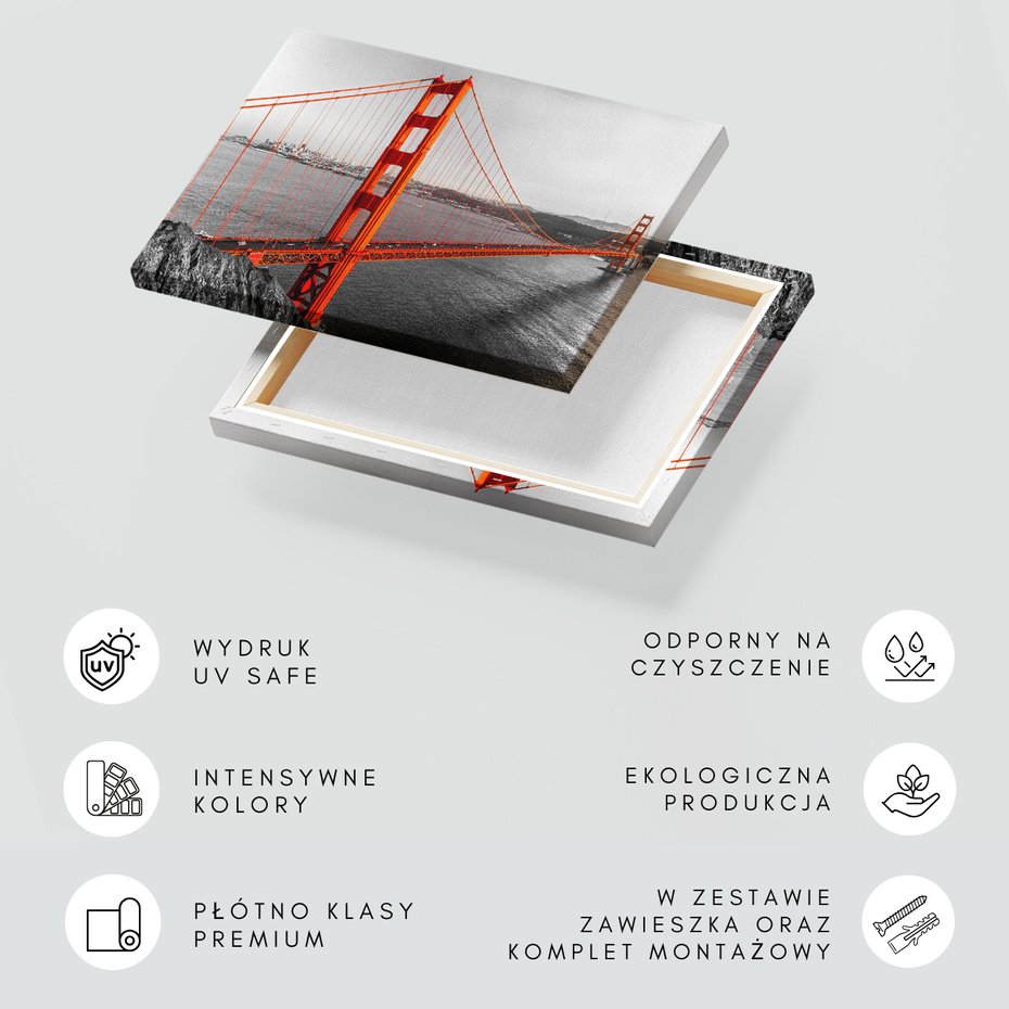 Obraz na płótnie - most, miasto, woda