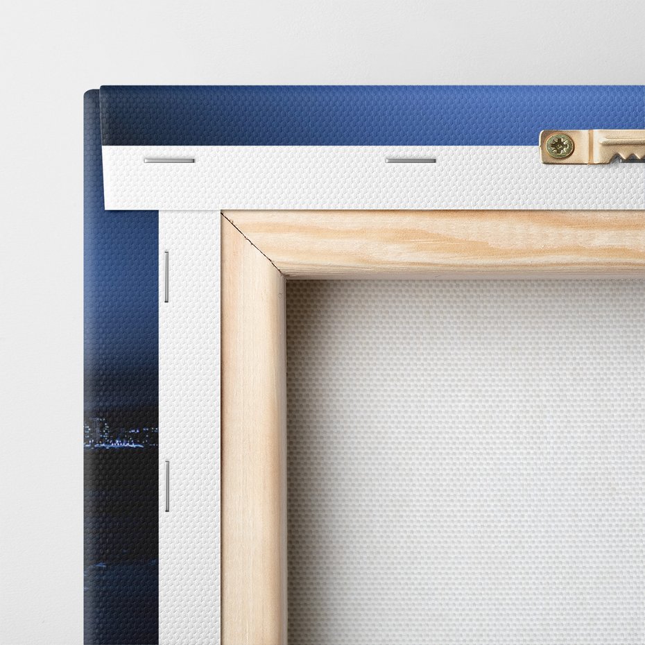 Obraz na płótnie - most, miasto, noc