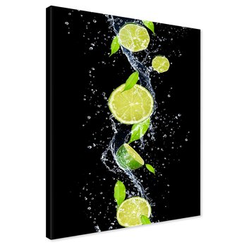 Obraz na płótnie - owoce, woda, świeżość