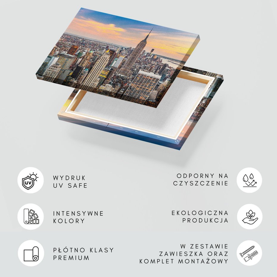 Obraz na płótnie - miasto, drapacze chmur, panorama