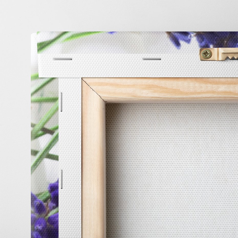 Obraz na płótnie - lawenda, kamienie, kwiaty