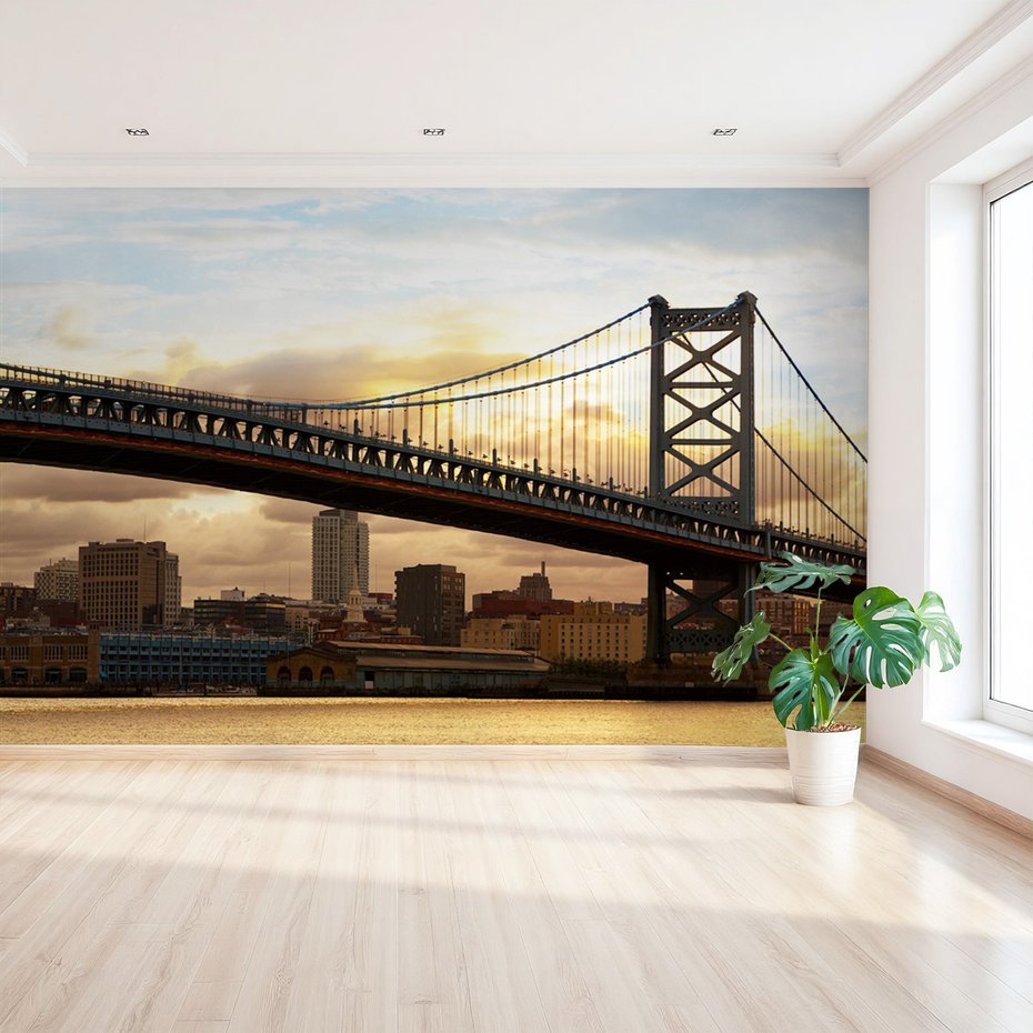 Fototapeta - most, miasto, rzeka